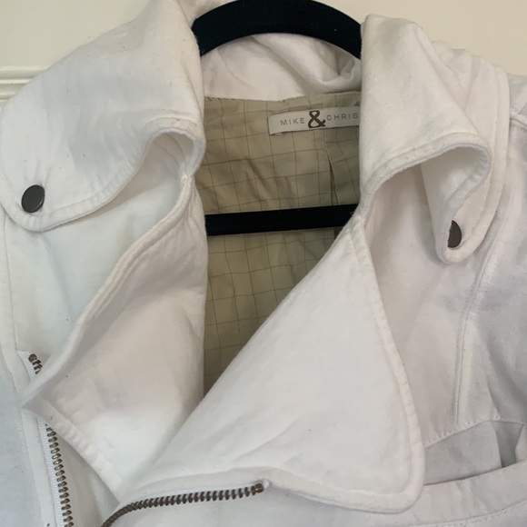 Mike & Chris | White Jersey Motorycle Jacket - Picture 4 of 8